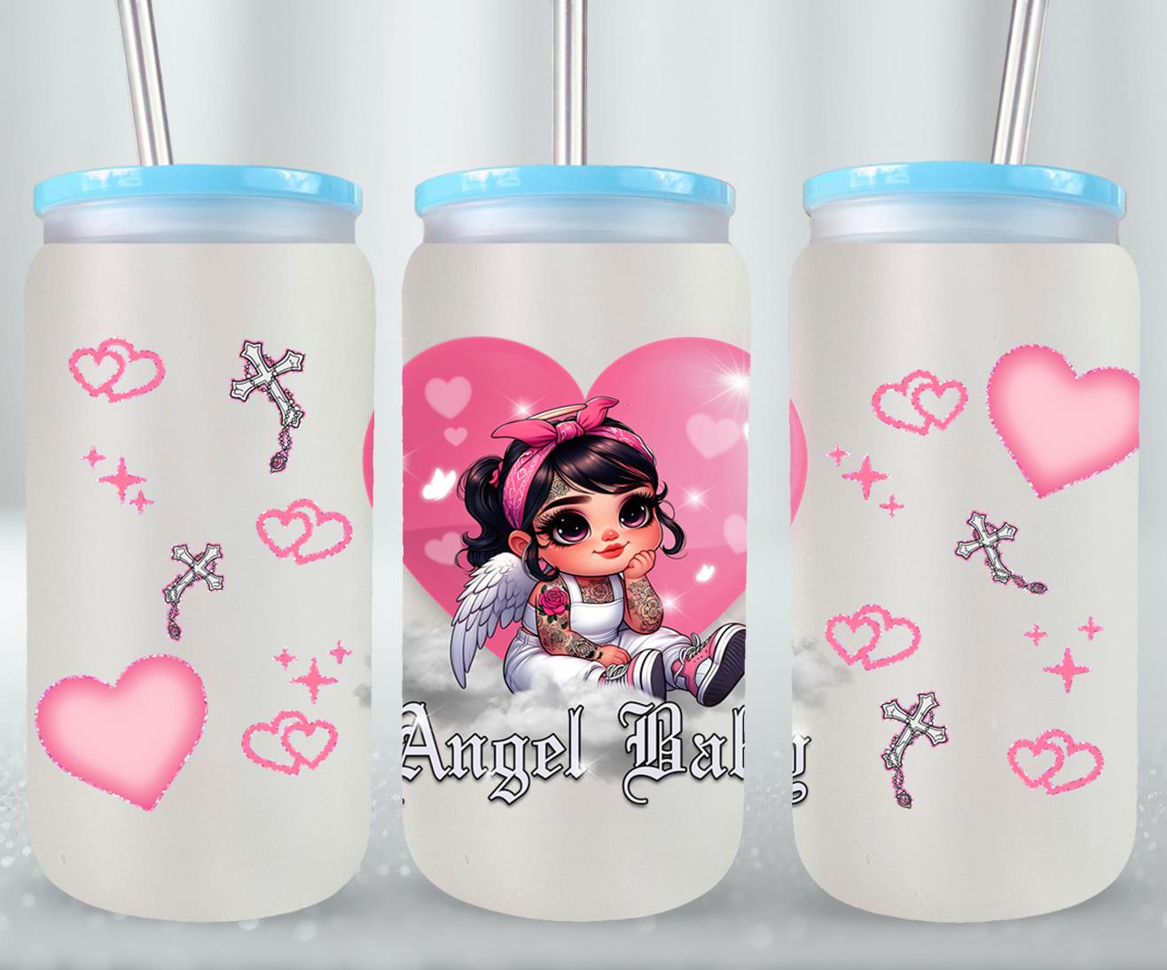 Angel Baby-10123 - glass can