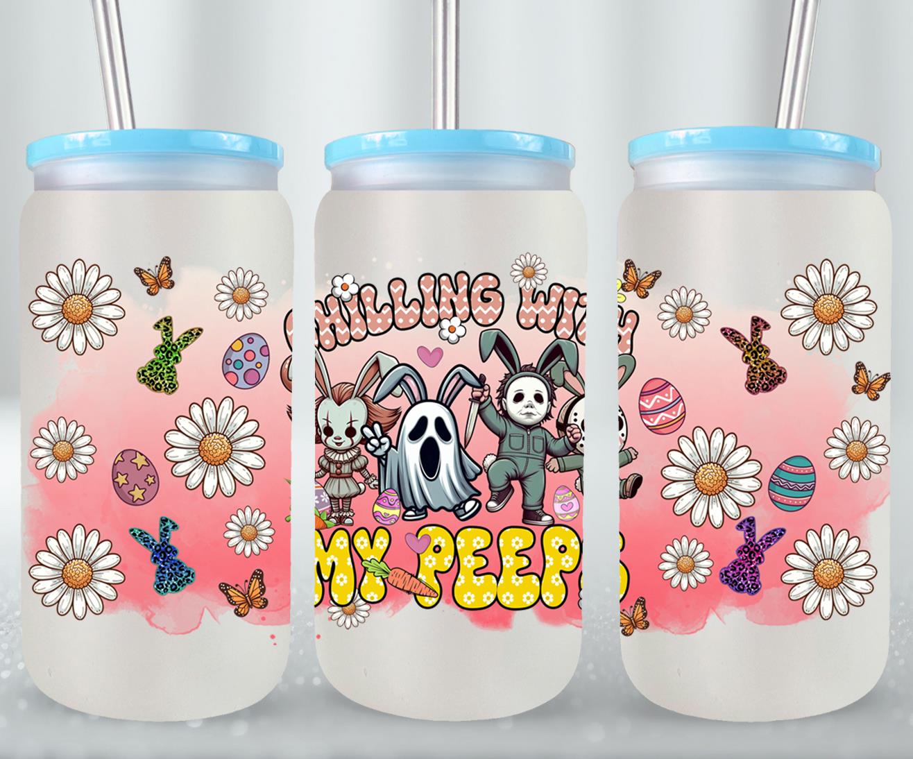 Easter Horror Killer-10332 - glass can