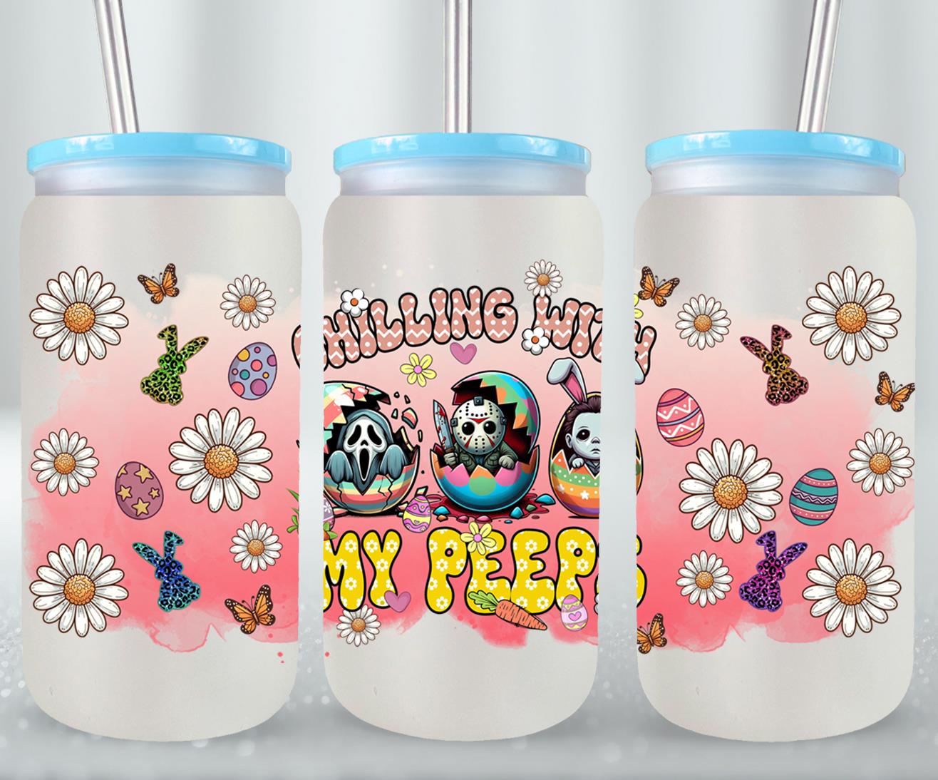 Easter Horror Killer-10335 - glass can