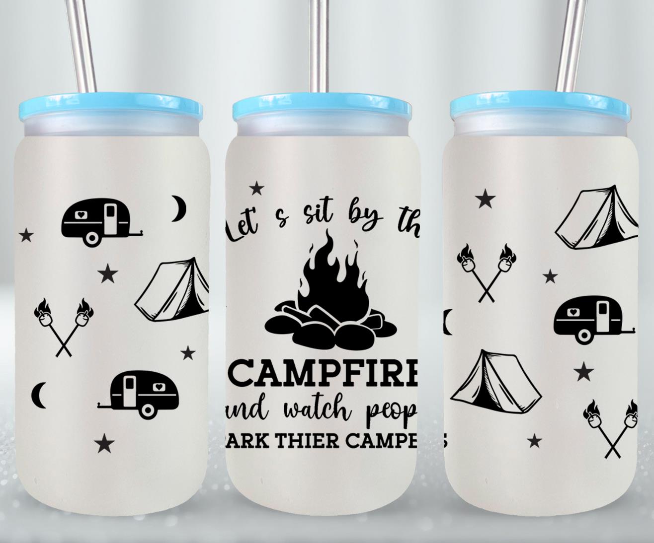 Adventure Camping - glass can