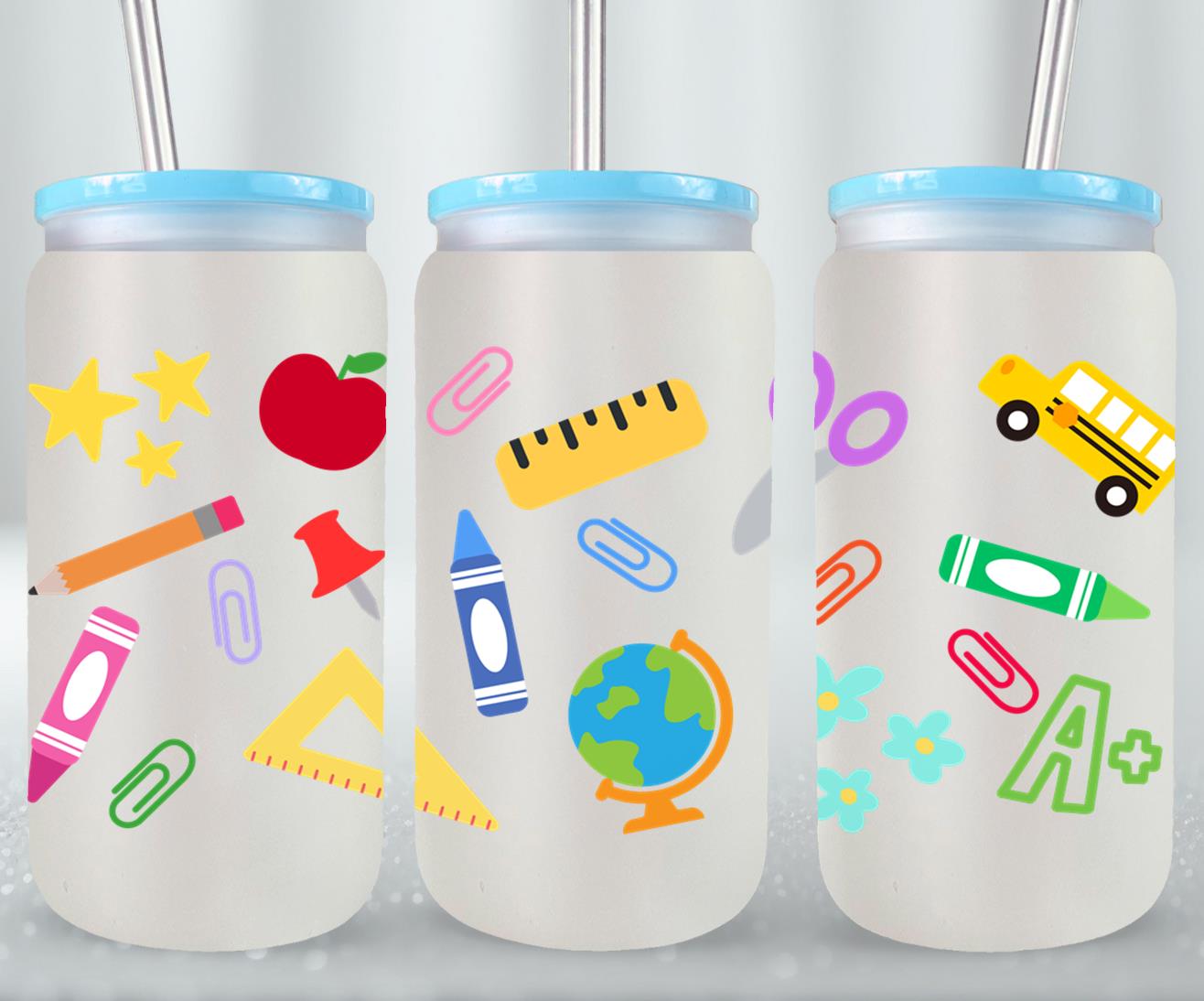 Back to School - glass can