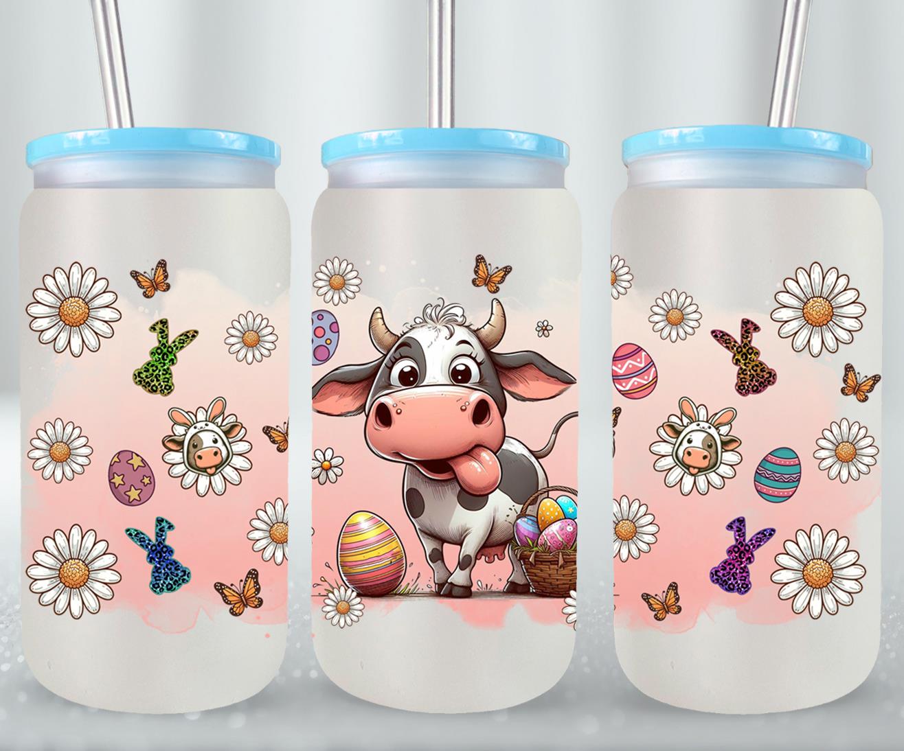 Cow Easter Day-10295 - glass can