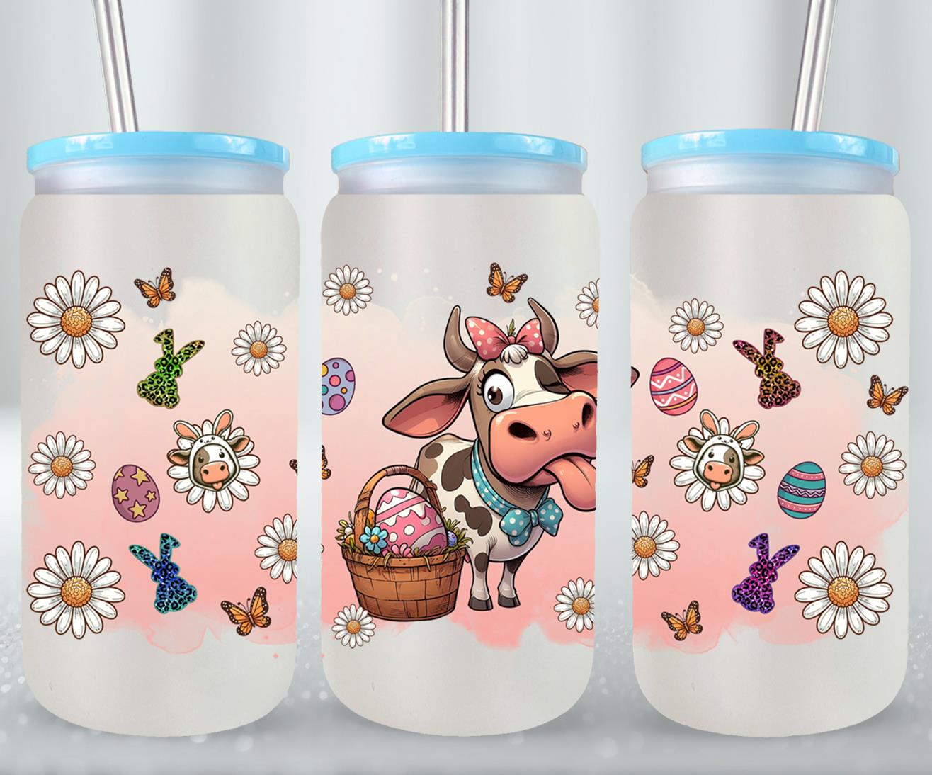 Cow Easter Day-10311 - glass can