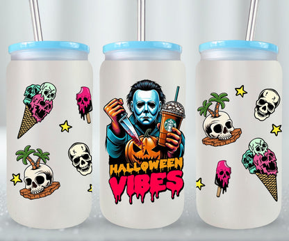 Halloween Vibes - glass can