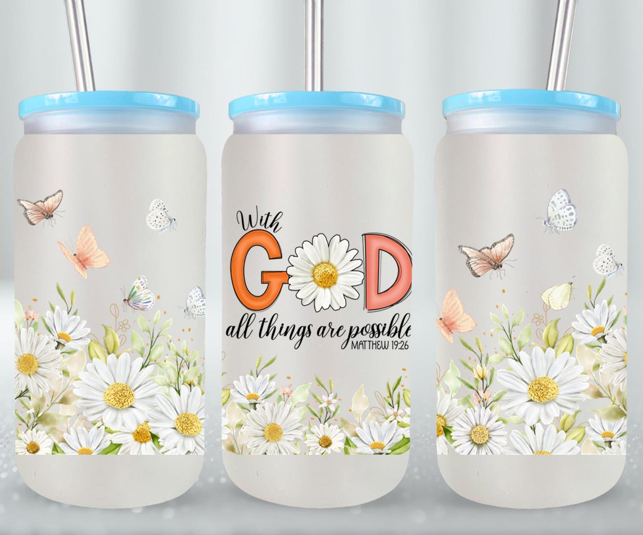With God All Things are Possible-10232 - glass can