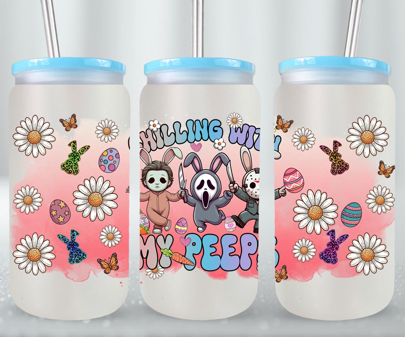 Easter Horror Killer-10330 - glass can