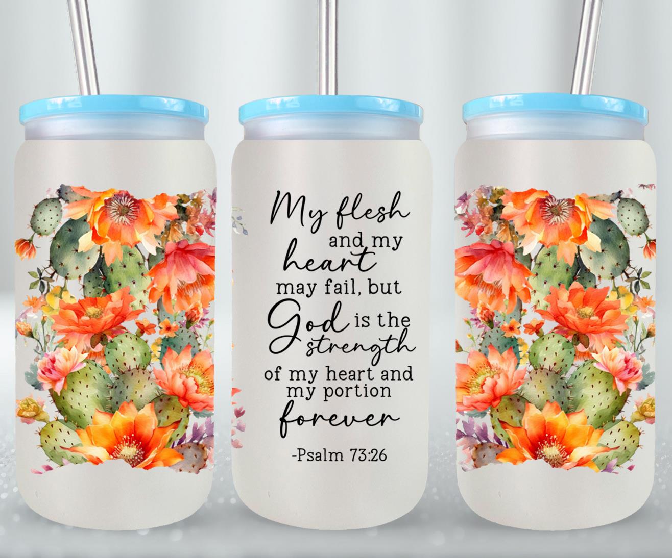 God Is My Strength-10201 - glass can
