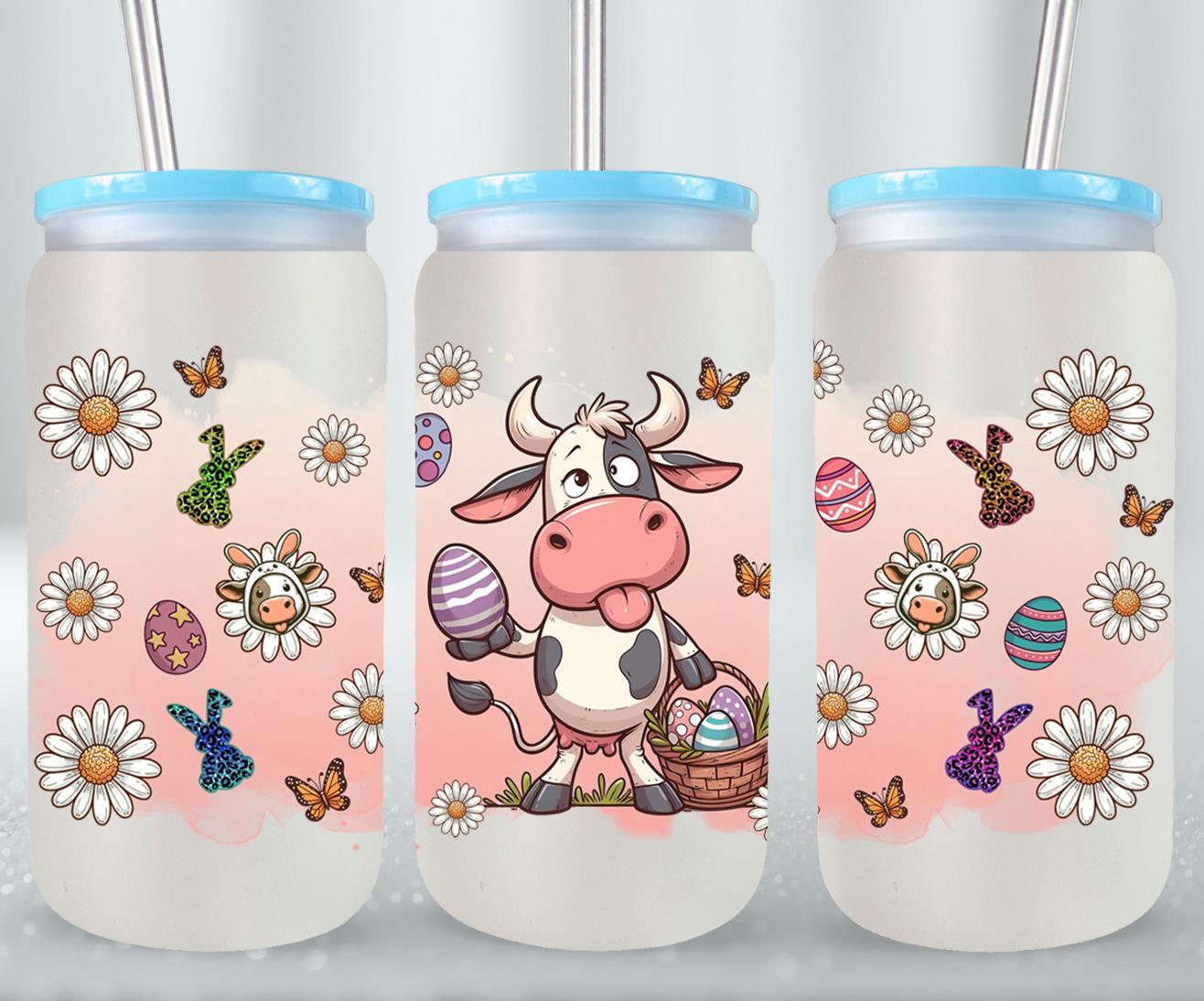 Cow Easter Day-10294 - glass can