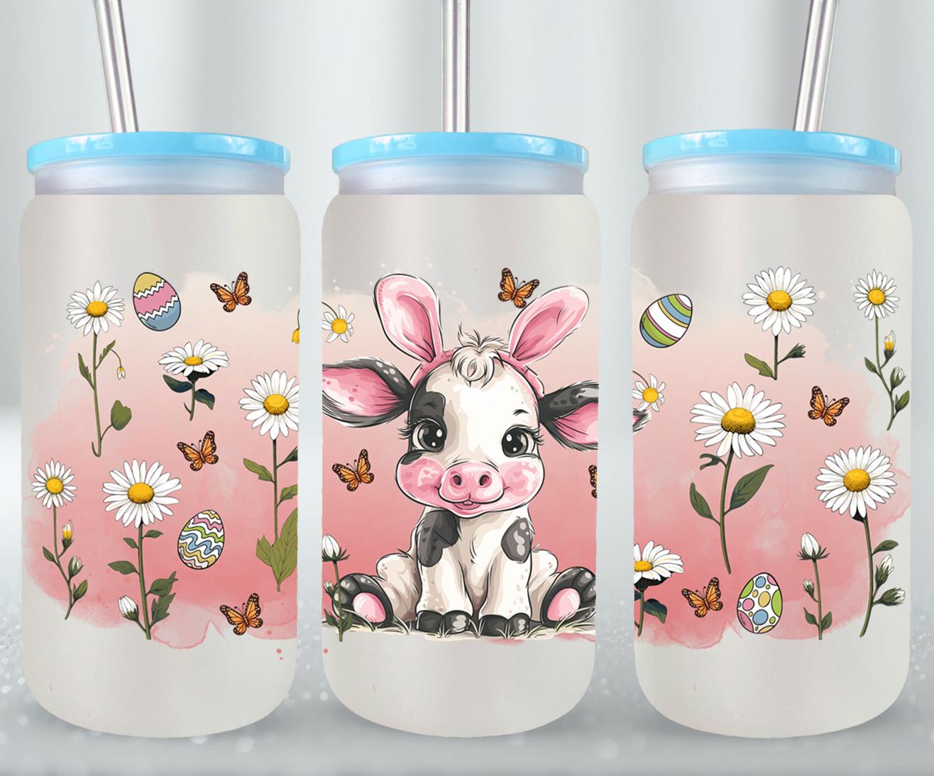 Cow Easter Day-10318 - glass can