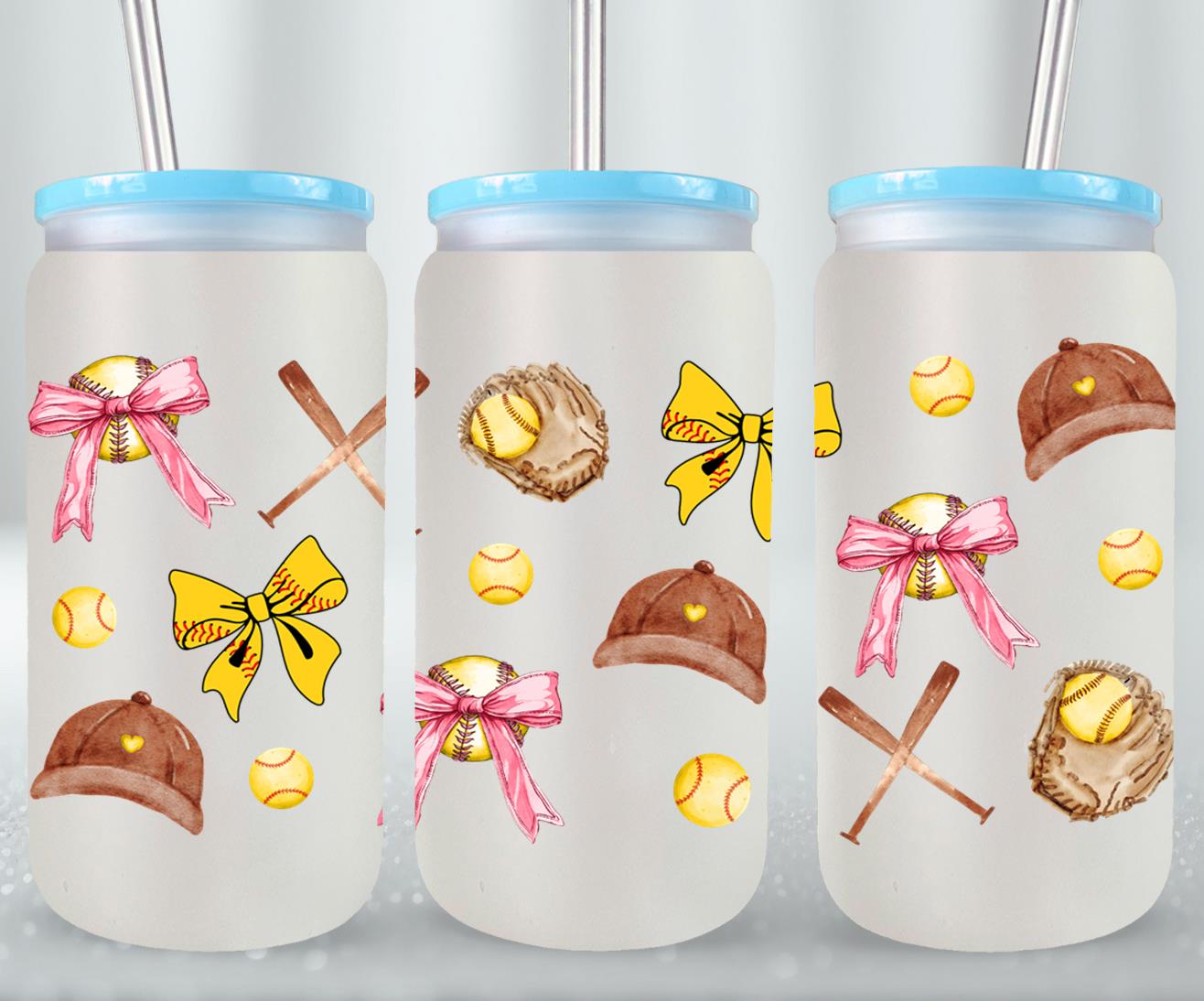 Baseball Coquette-10244 - glass can