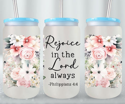 Rejoice In The Lord-10223 - glass can