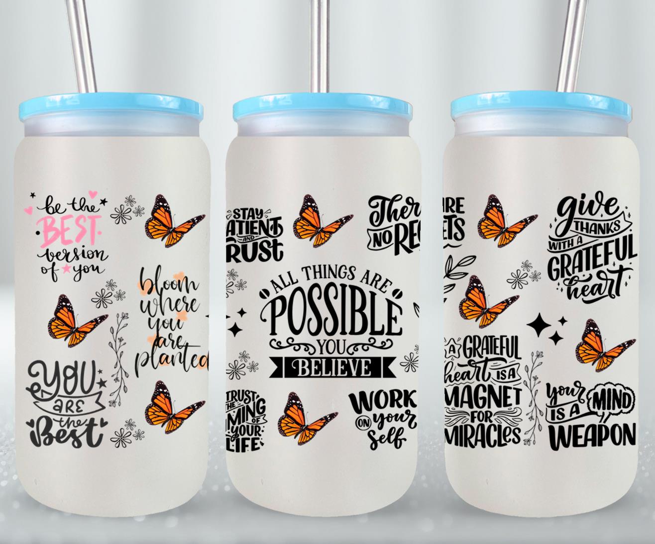 All Things Are Possible - glass can