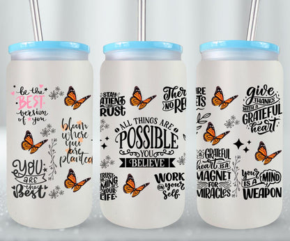 All Things Are Possible - glass can