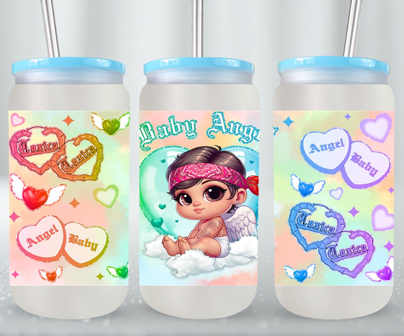 Angel Baby-10117 - glass can