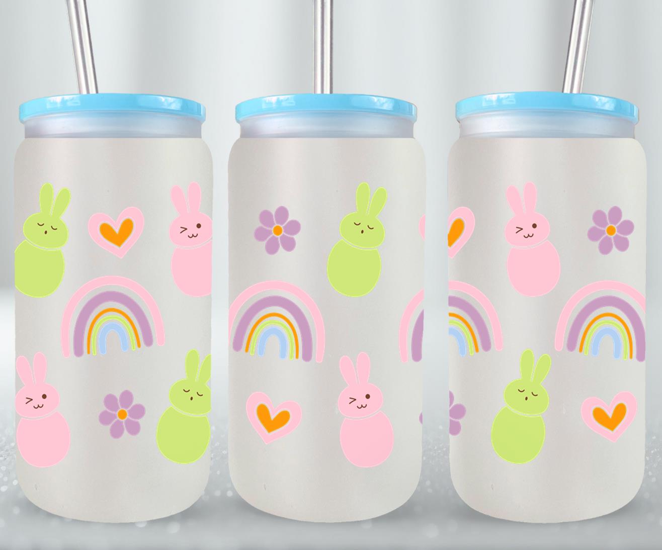 Peeps Rainbow-10461 - glass can