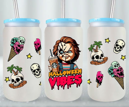 Halloween Vibes - glass can