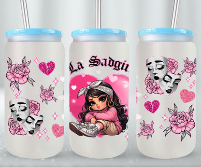 Las Sad Girl-10143 - glass can