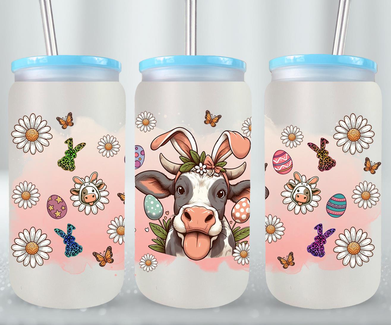 Cow Easter Day-10308 - glass can