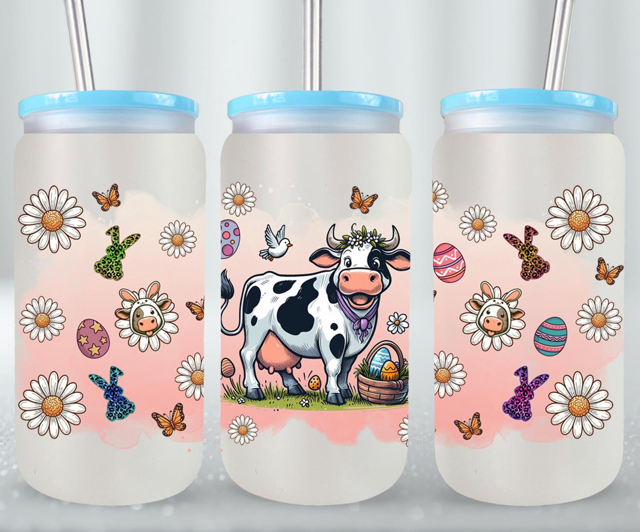 Cow Easter Day-10292 - glass can