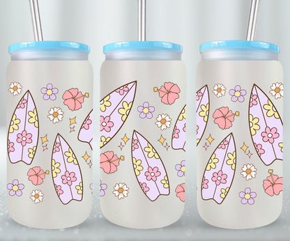 Hibiscos and Surfboard-10686 - glass can