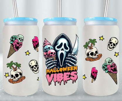 Halloween Vibes - glass can