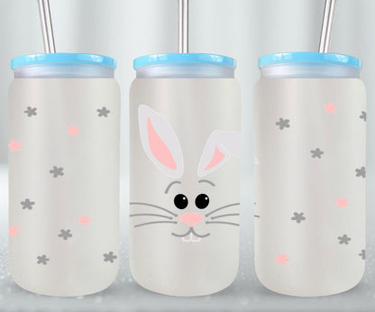 Bunny face-10454 - glass can