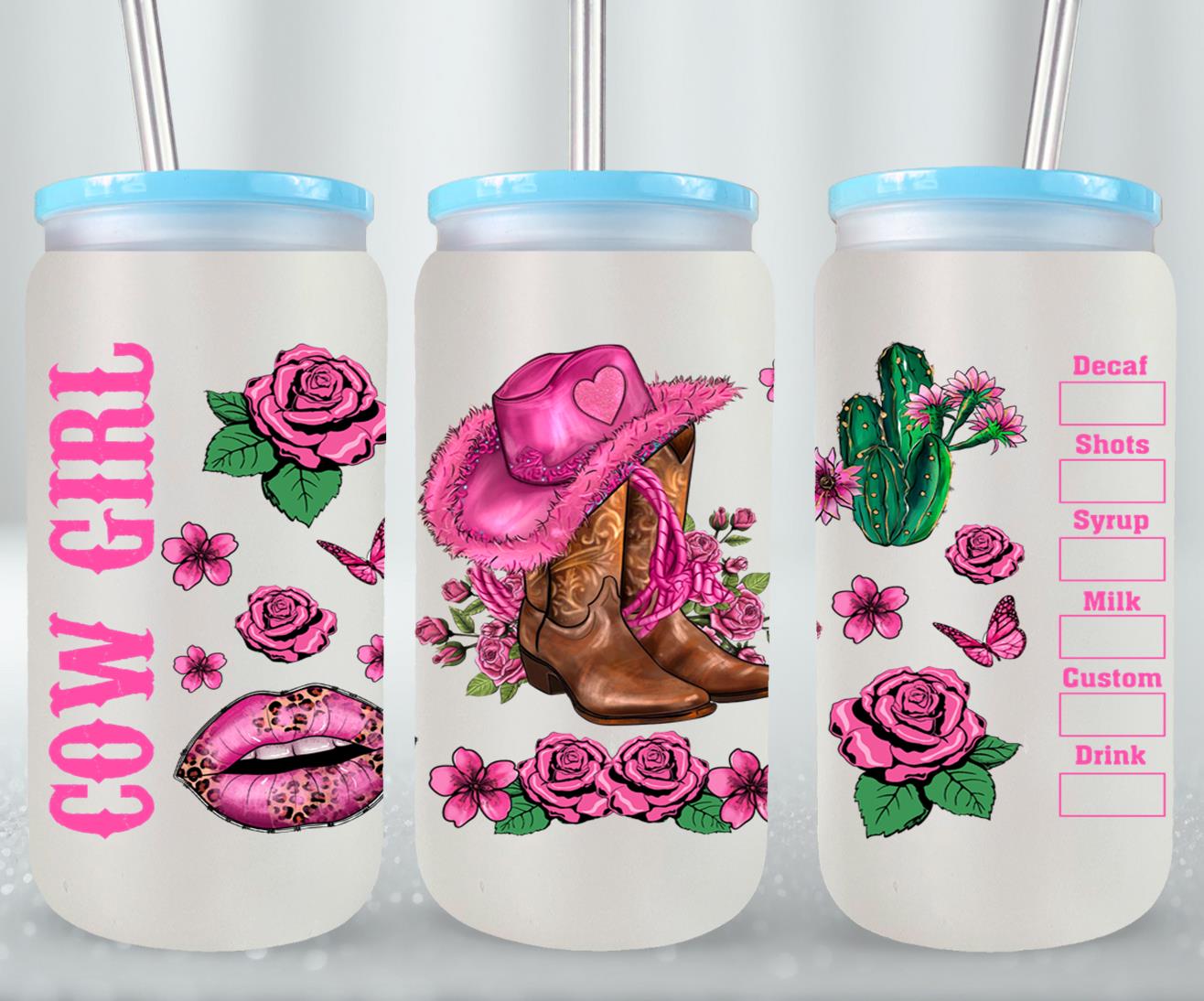 Cow Girl-10469 - glass can