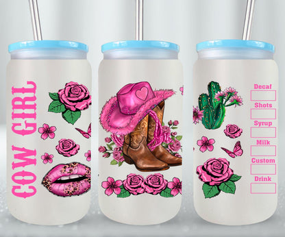 Cow Girl-10469 - glass can
