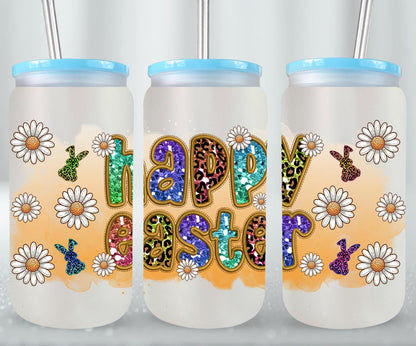Happy Easter-10357 - glass can