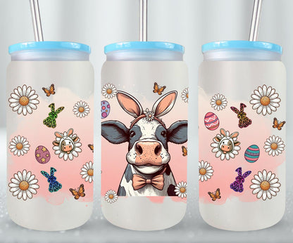 Cow Easter Day-10307 - glass can