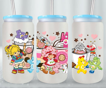 Cafecito y Chisme 80's Cartoons-10064 - glass can
