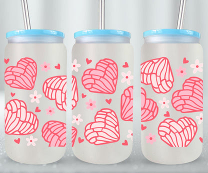 Concha Heart-10098 - glass can