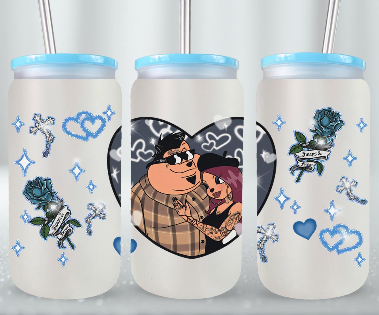 Cholos Cartoon-10159 - glass can