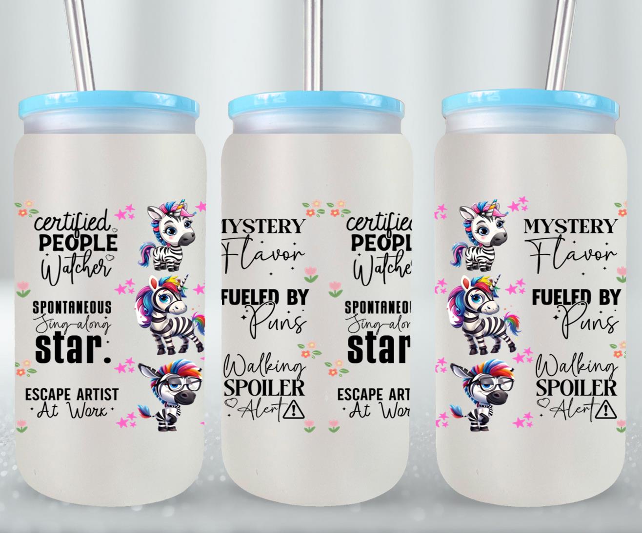 Fueled By Puns - glass can