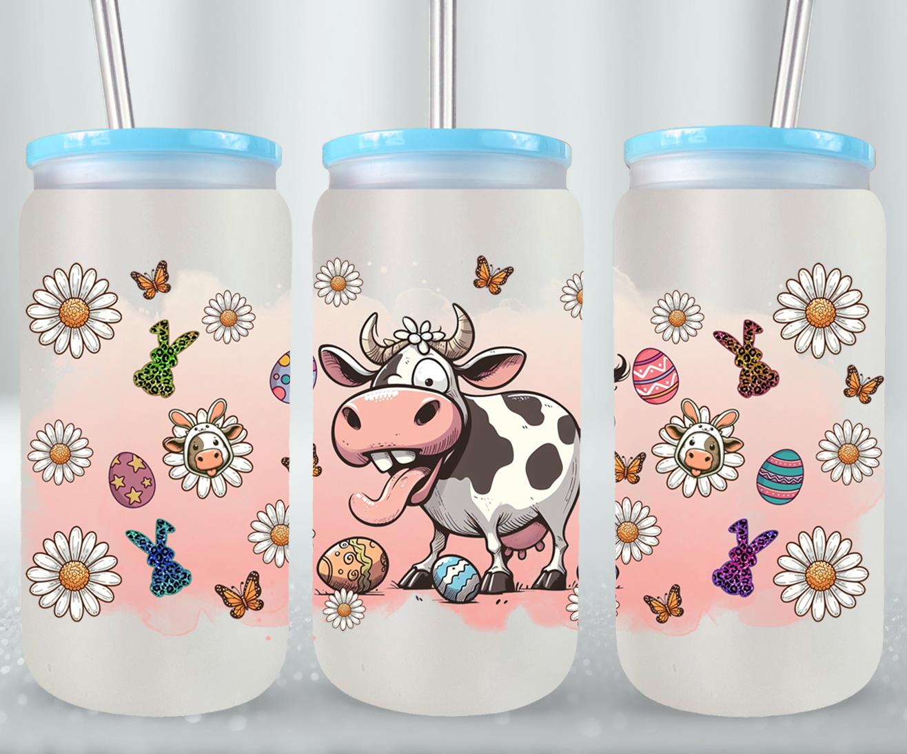 Cow Easter Day-10312 - glass can