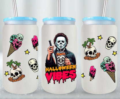 Halloween Vibes-10761 glass can bamboo lids - glass can