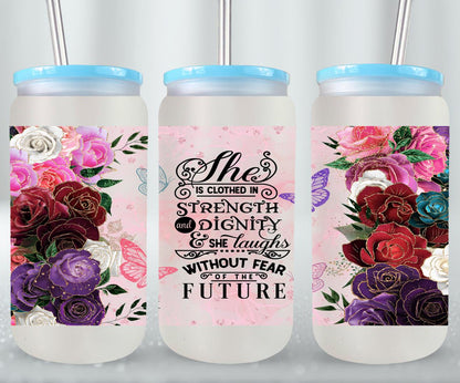 She Is Clothed In-9910 - glass can