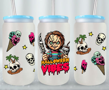 Halloween Vibes - glass can
