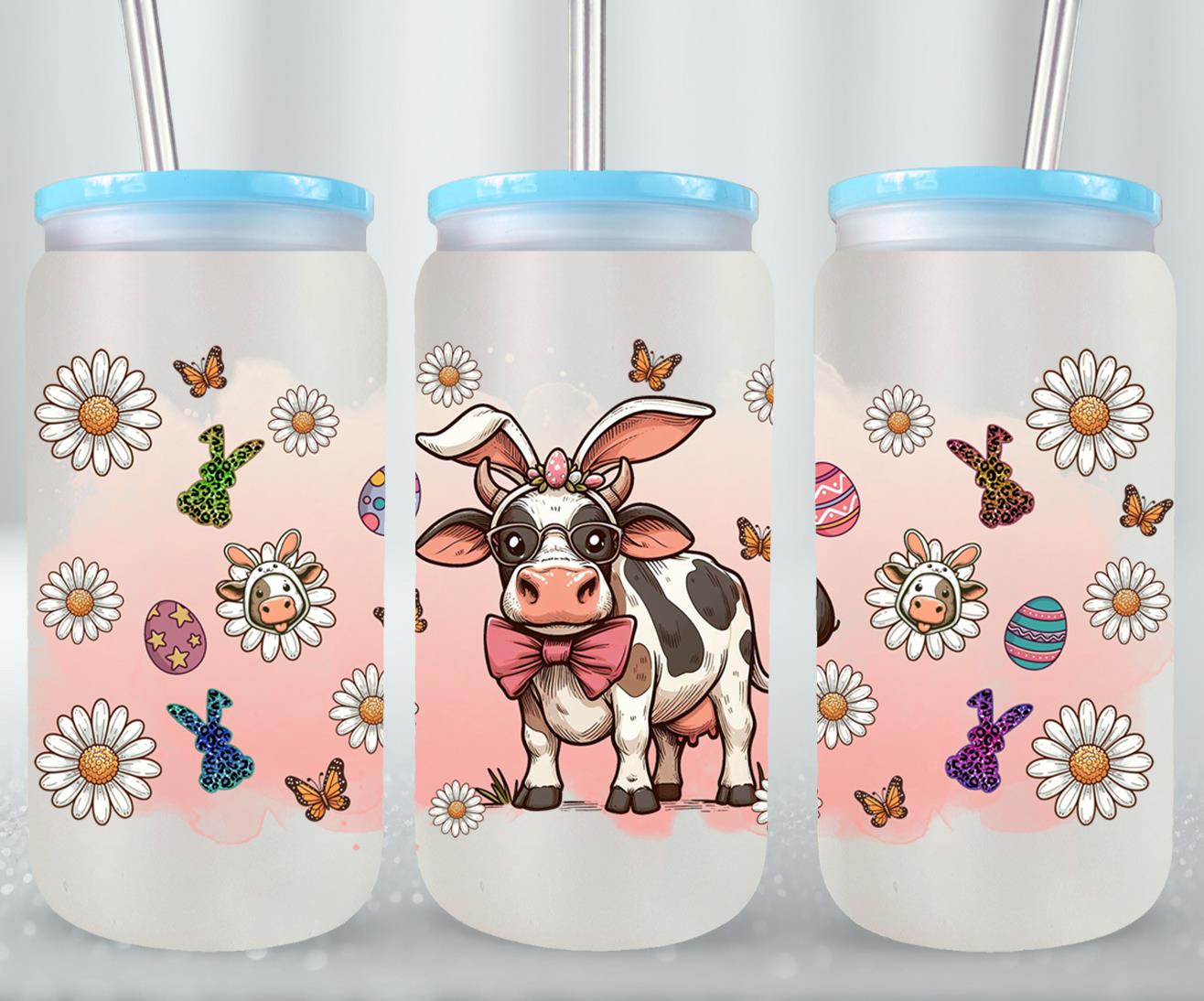 Cow Easter Day-10306 - glass can