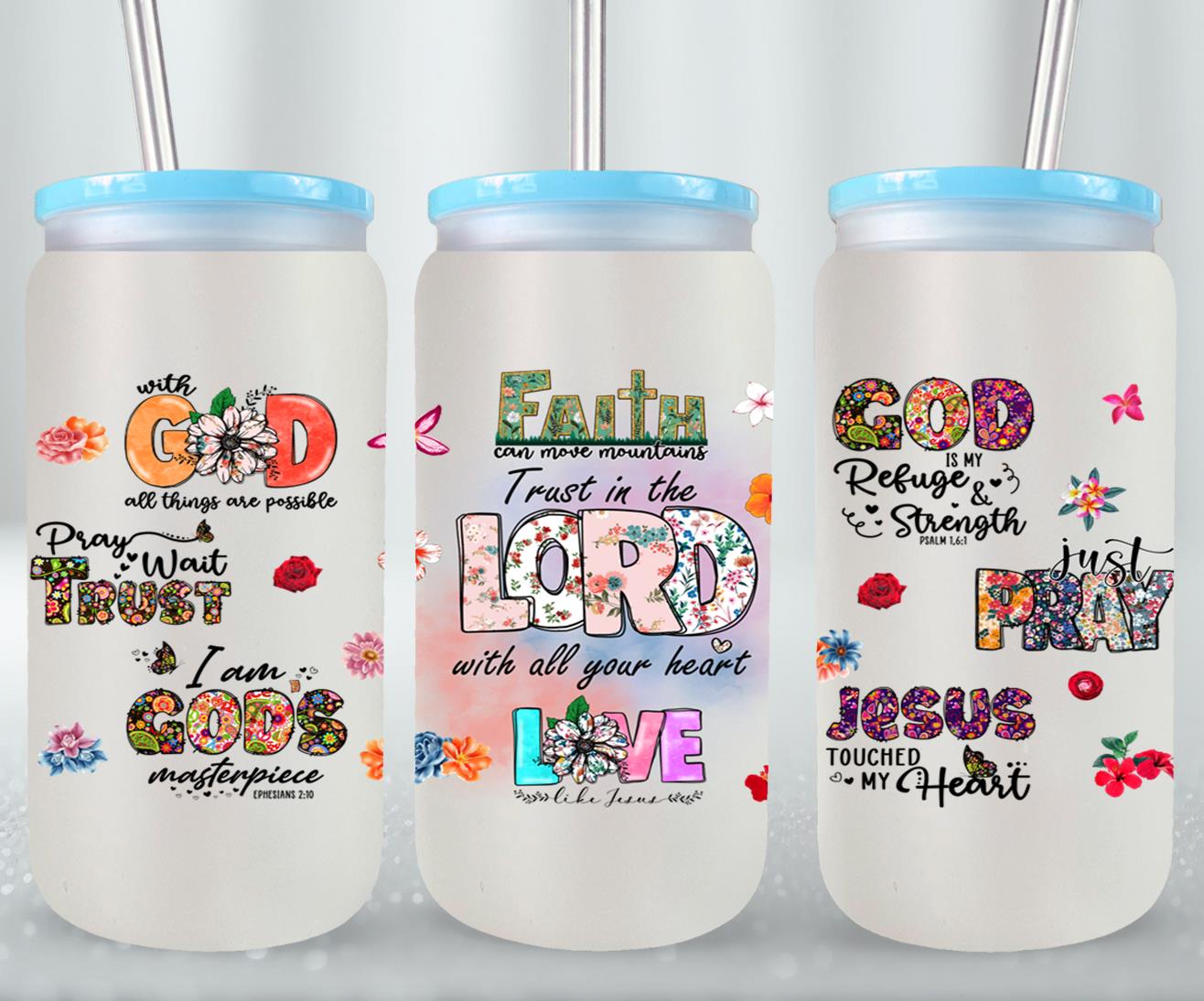 Trust in the Lord with All Your Heart-10229 - glass can