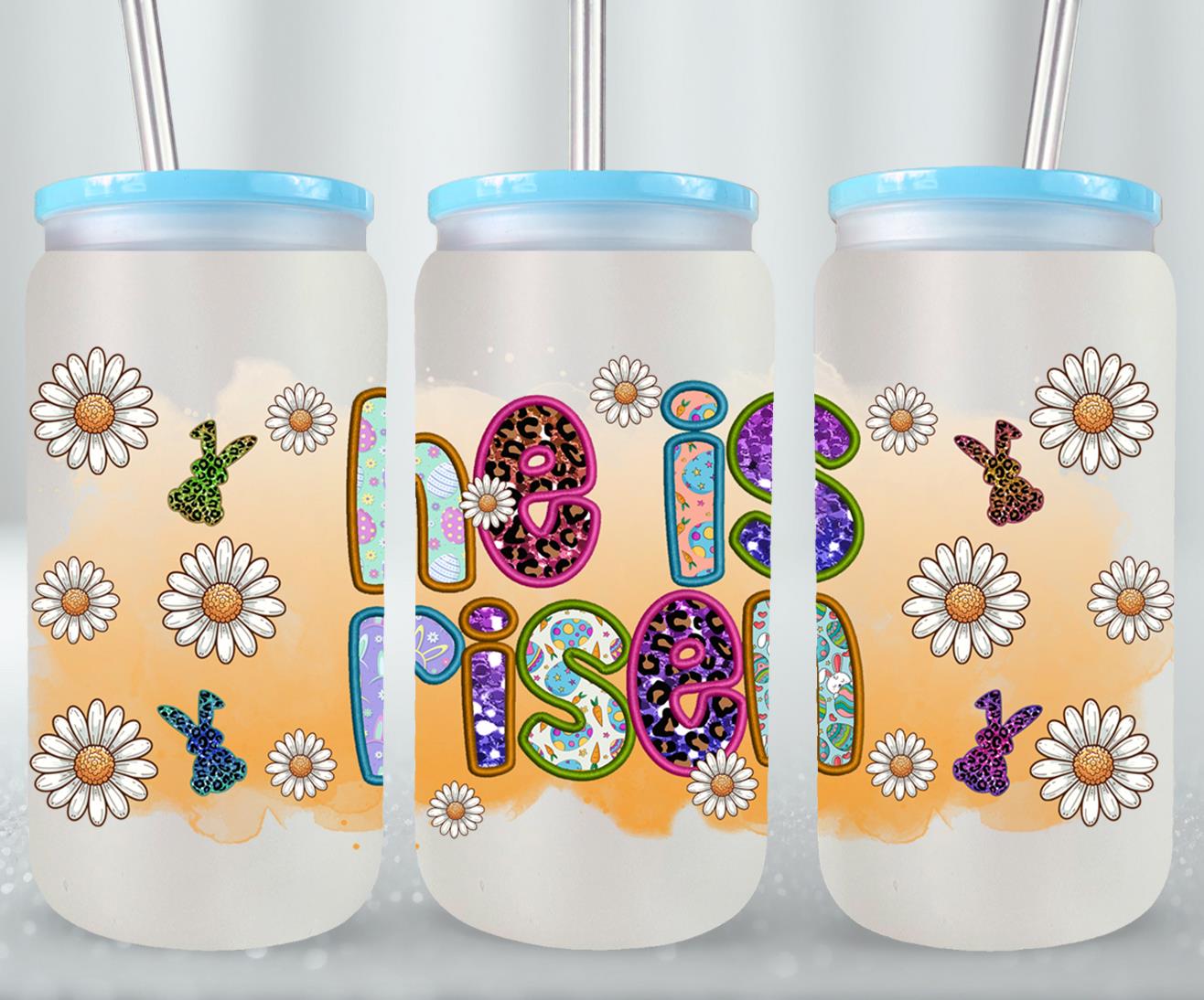 He is Risen-10362 - glass can