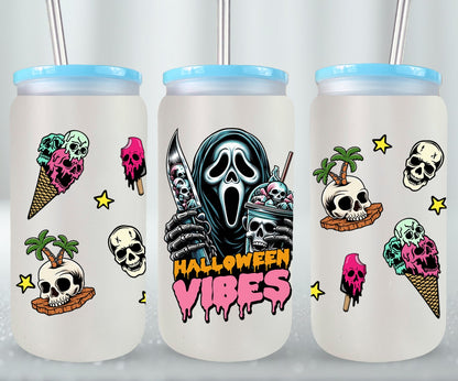 Halloween Vibes - glass can