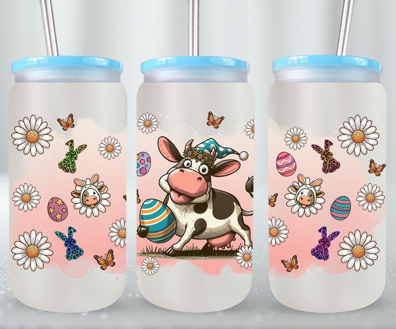 Cow Easter Day-10310 - glass can