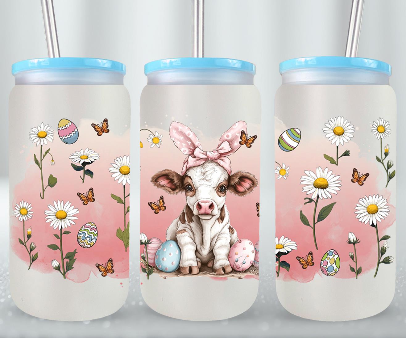 Cow Easter Day-10288 - glass can