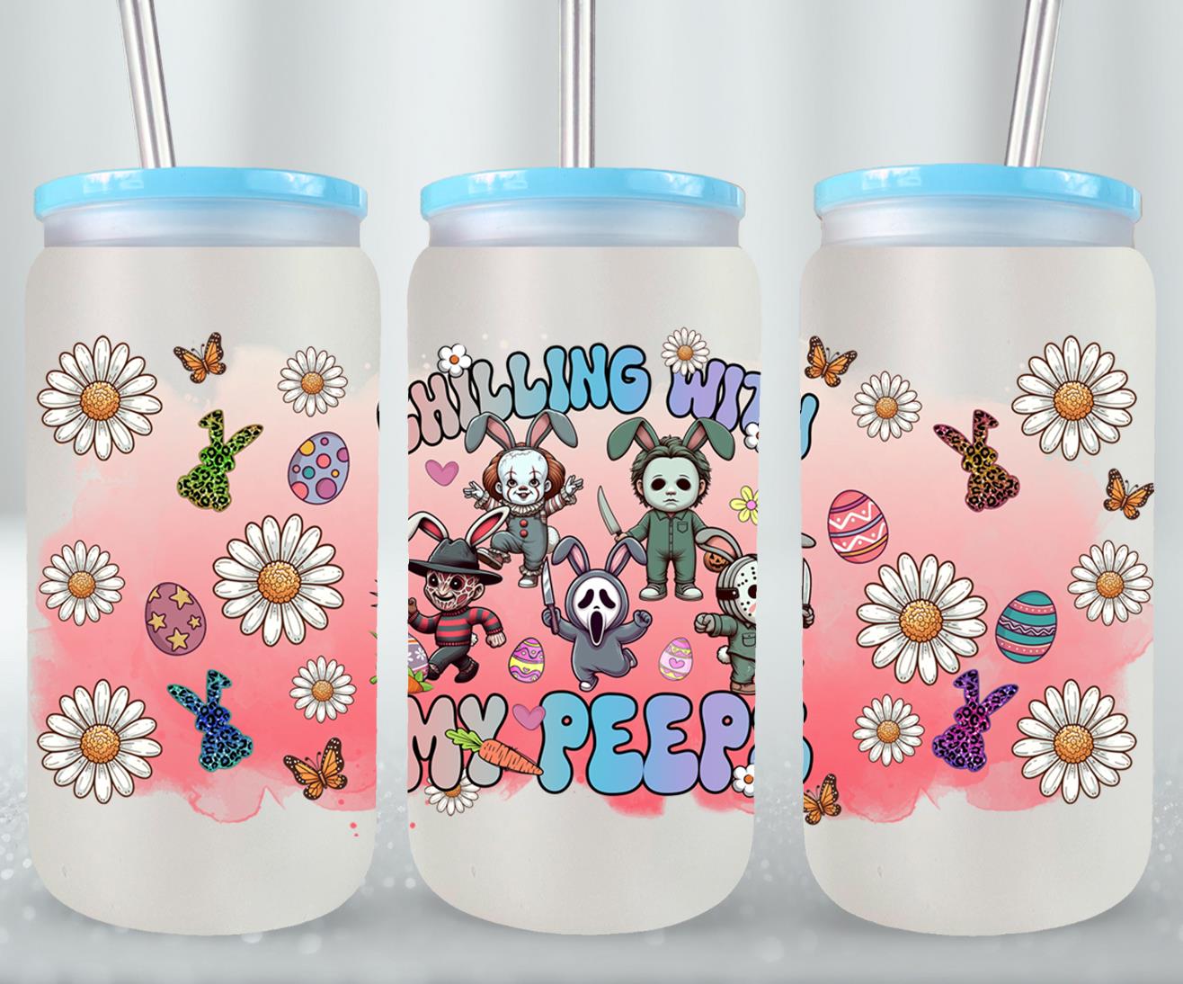 Easter Horror Killer-10329 - glass can