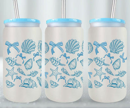 Coastal Sea Shells-10661 - glass can