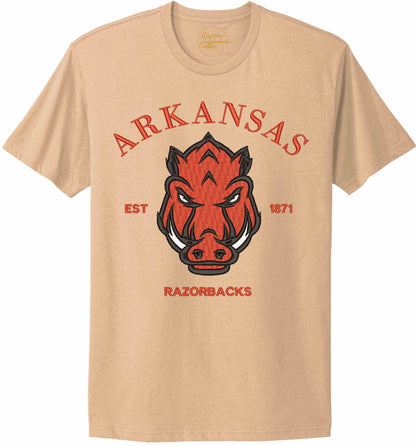 RAZORBACKS EMBROIDERED-10625 - t-shirt