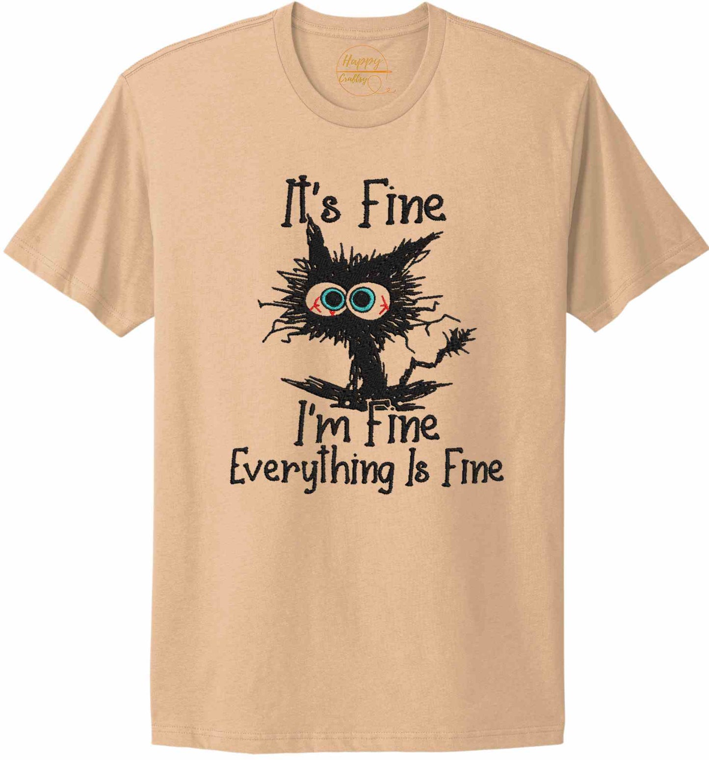 Embroidered I'm Fine-10774 - t-shirt