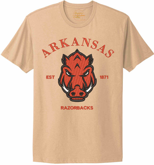RAZORBACKS EMBROIDERED - t-shirt