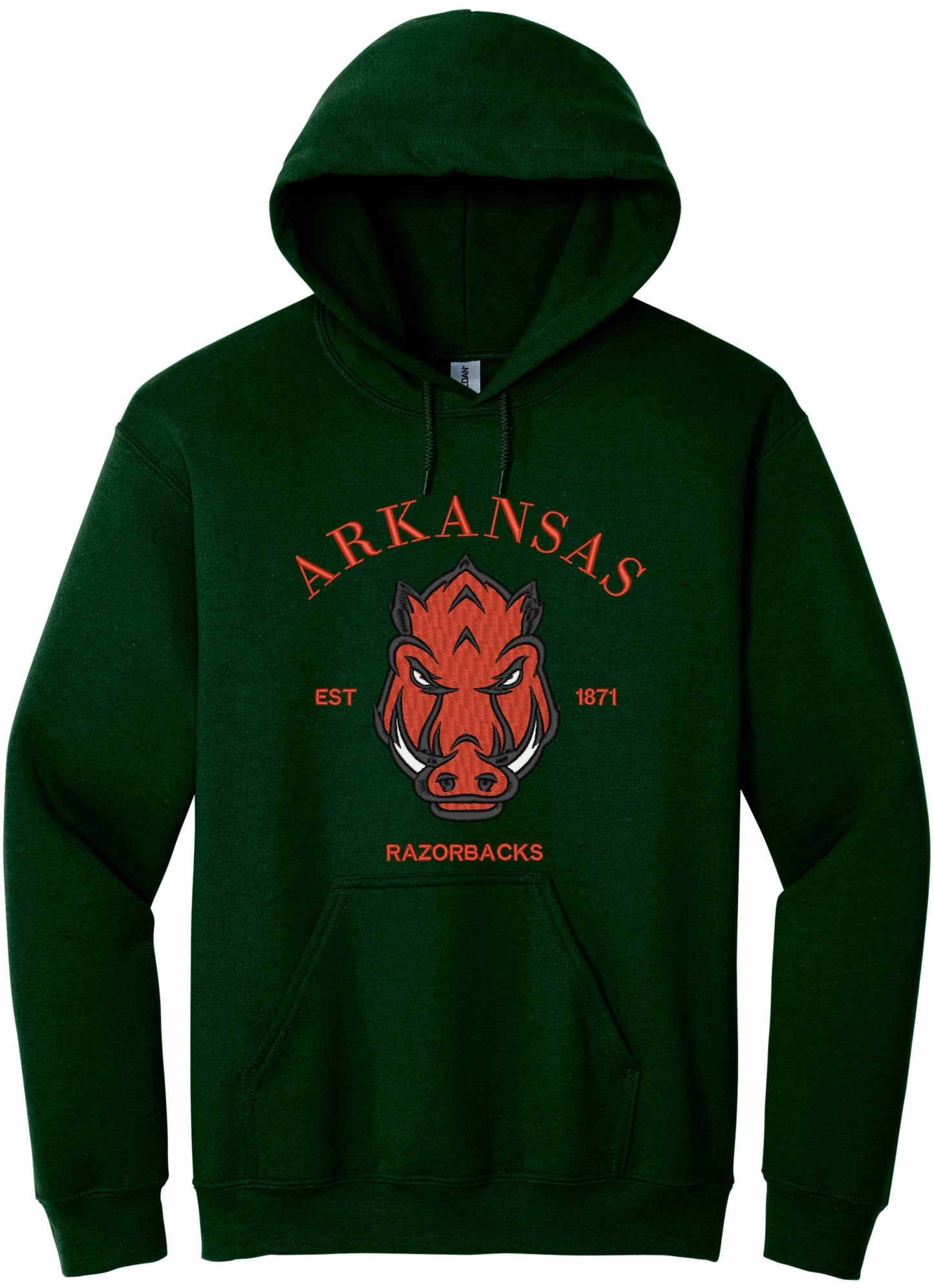RAZORBACKS EMBROIDERED-10625 - hoodie